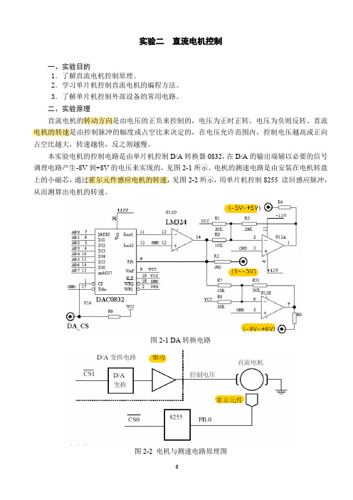 《微机控制技术》直流电机控制实验