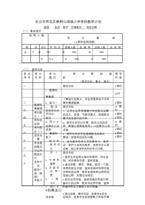 【人教版】数学二年级下册：表内除法精品教案