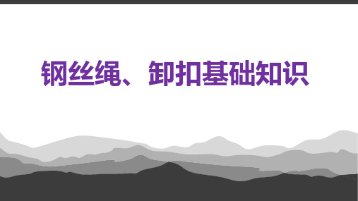 钢丝绳、卸扣基础知识