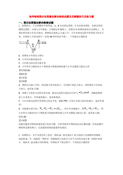 高考物理图示法图像法解决物理试题及其解题技巧及练习题