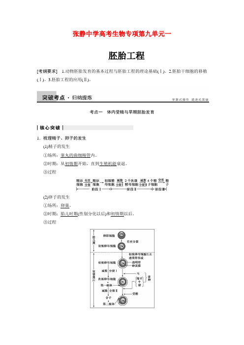 张静中学高考生物专项第九单元一