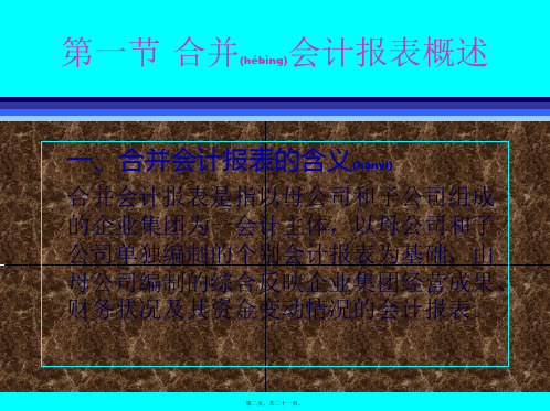 合并会计报表与资产负债表共21张PPT