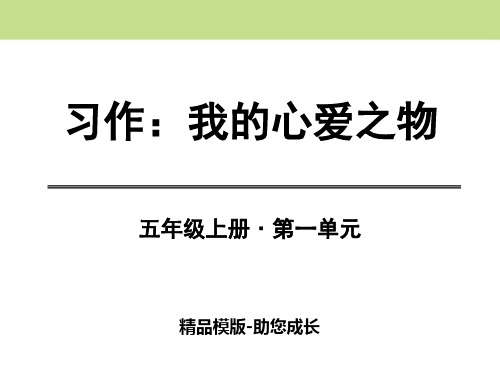 我的心爱之物-PPT课件资料