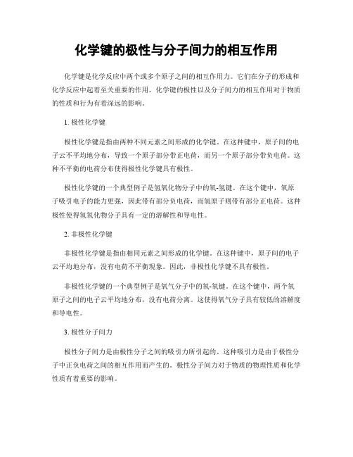 化学键的极性与分子间力的相互作用