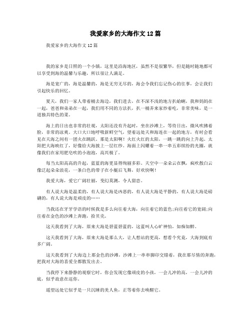 我爱家乡的大海作文12篇