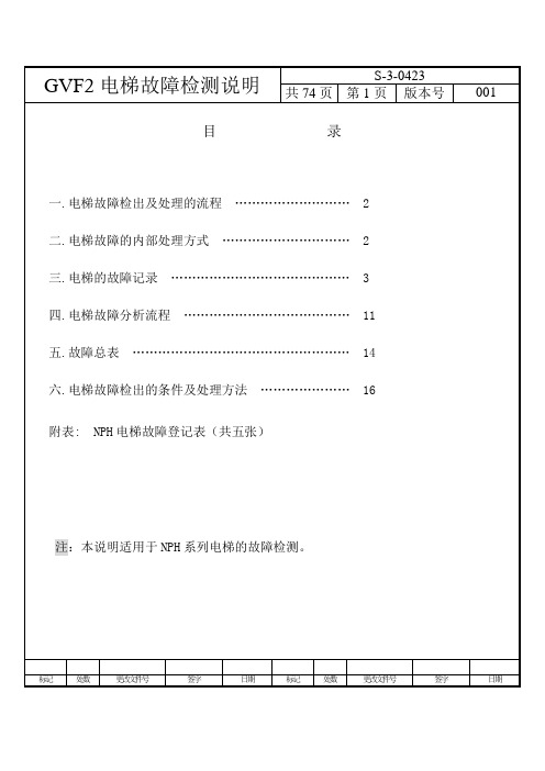 GVF2电梯故障检测说明