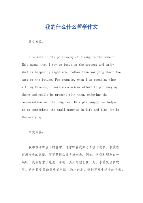 我的什么什么哲学作文