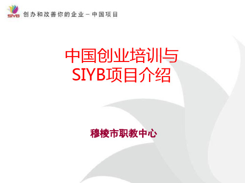 syb创业培训全课件_图文