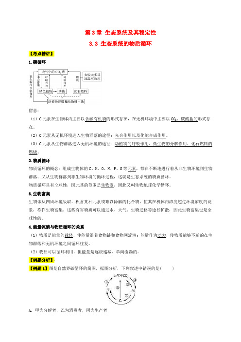 2024_2025学年高二生物精讲与精练考点专题3