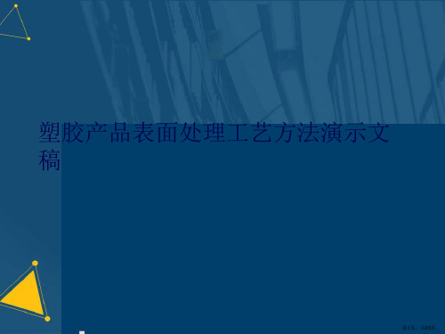 塑胶产品表面处理工艺方法演示文稿