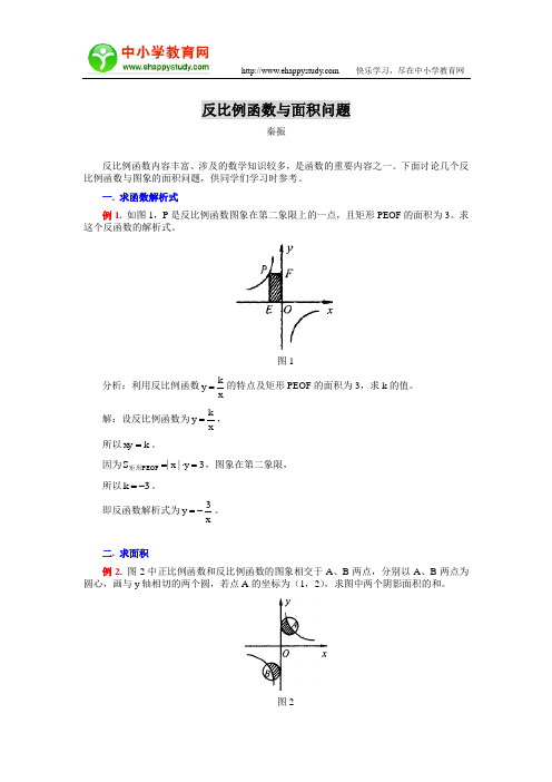 反比例函数与面积问题