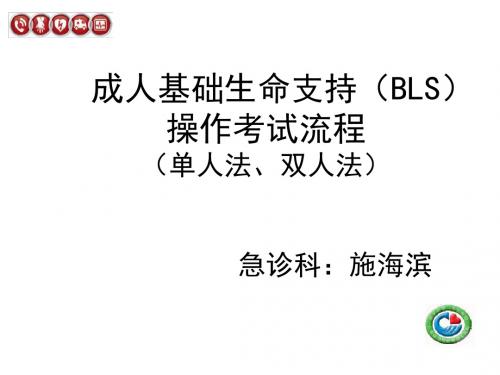 成人心肺复苏考试流程-PPT文档资料