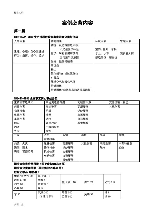 2017注安-案例套路-整理笔记