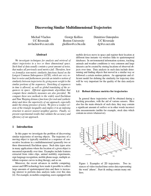 Discovering Similar Multidimensional Trajectories