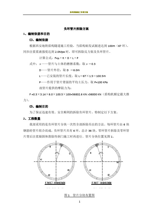 负环管片拆除施工方案