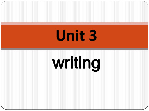 Book4 unit 1 Writing