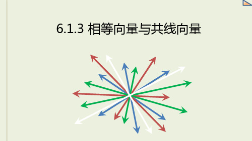 6.1.3相等向量与共线向量-【新教材】人教A版高中数学必修第二册课件