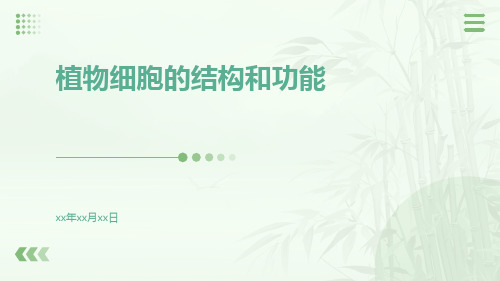 植物细胞的结构和功能