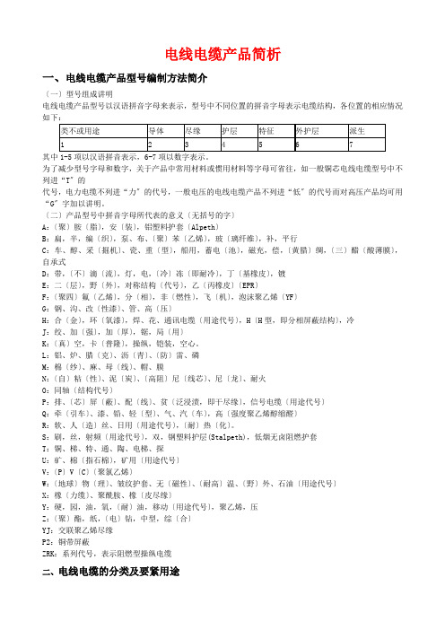 电线电缆产品介绍