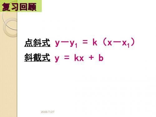 数学:7.2《直线的两点式方程》课件(湘教版必修3)