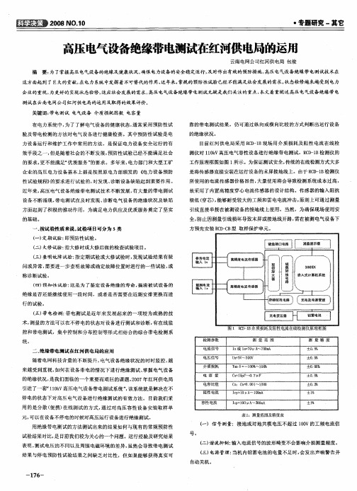 高压电气设备绝缘带电测试在红河供电局的运用