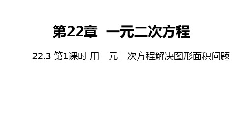 用一元二次方程解决图形面积问题华东师大版九年级数学上册