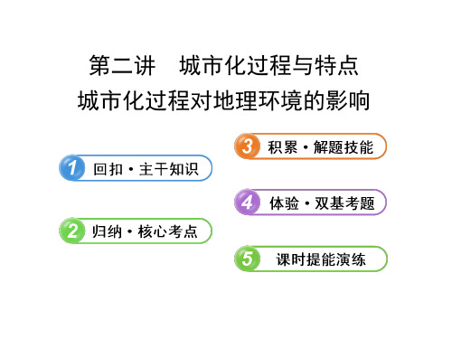 高中地理全程复习方略配套课件：2.2.2 城市化过程与特点 城市化过程对地理环境的影响(湘教版·浙江专用)