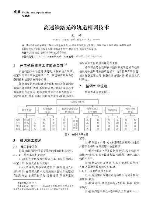 高速铁路无砟轨道精调技术