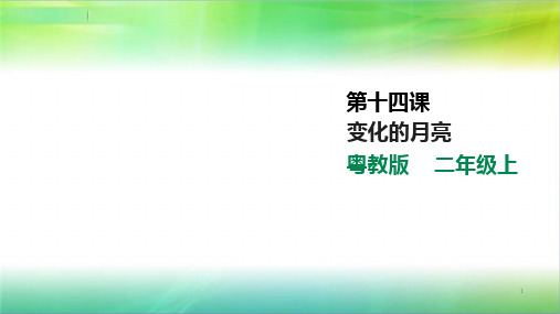 粤教粤科版小学科学二年级上册科学4.3-变化的月亮(ppt课件)