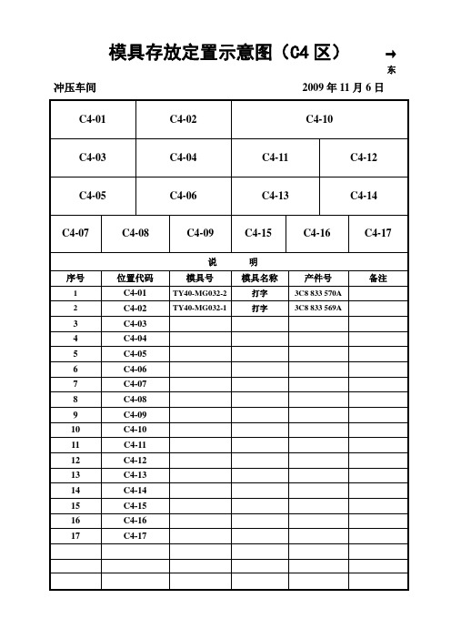 模具存放定置示意图(C区)