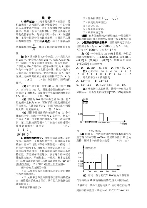 1抽样方法(1)简单随机抽样(抽签法