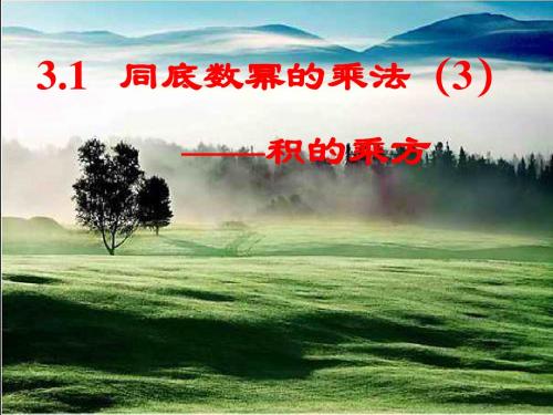 3.1同底数幂的乘法 课件11(数学浙教版七年级下册)