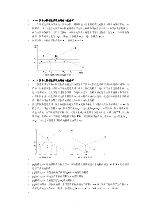 中级微观经济学外贸关税和配额