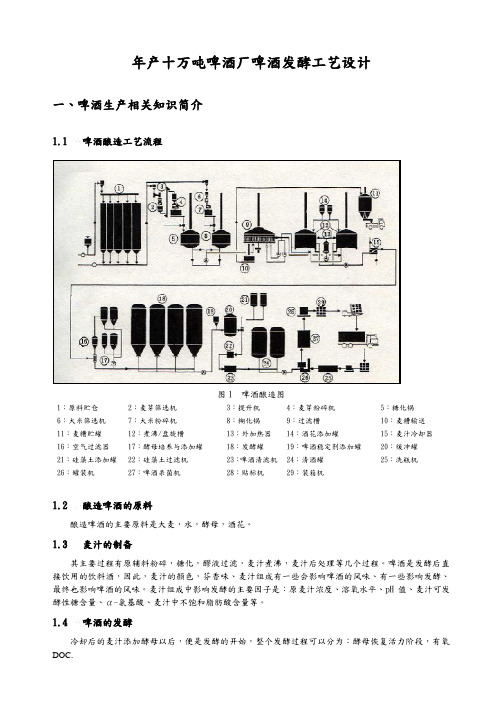 年产十万吨啤酒厂啤酒发酵工艺设计