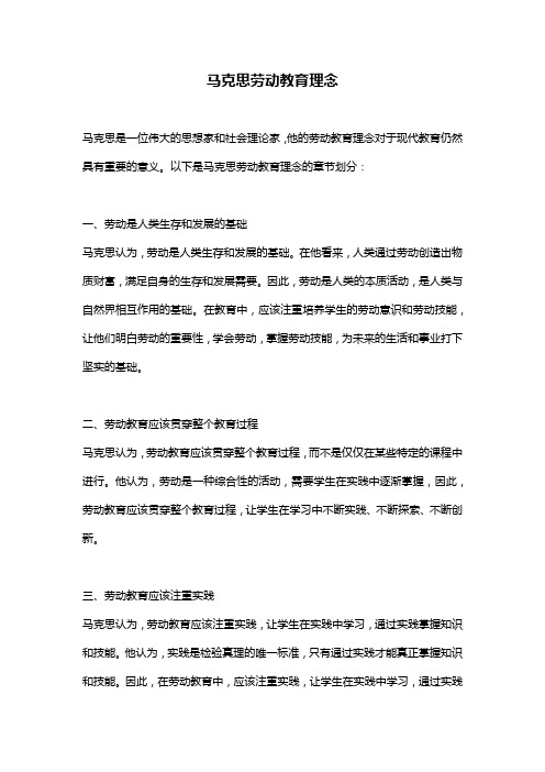 马克思劳动教育理念