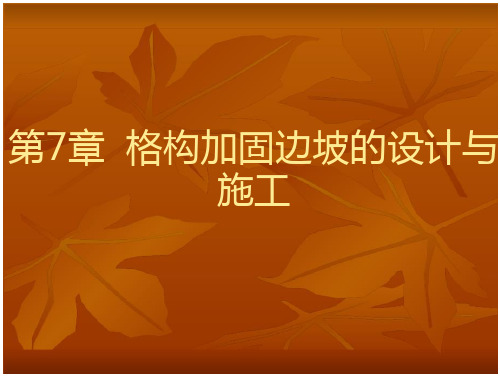 格构加固边坡的设计与施工 文档全文预览