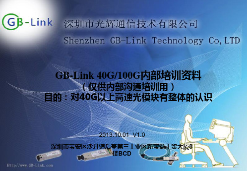 GB-Link40G 100G 内部培训资料2013,9,27