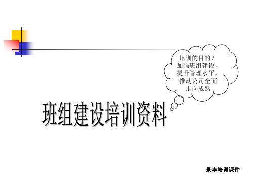 班组建设培训资料