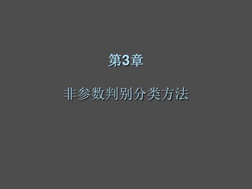 第3章非参数判别分类方法