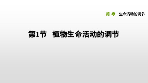 浙教版八年级科学上册第3章生命活动的调节PPT精品习题课件