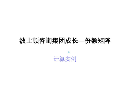 波士顿咨询集团成长—份额矩阵