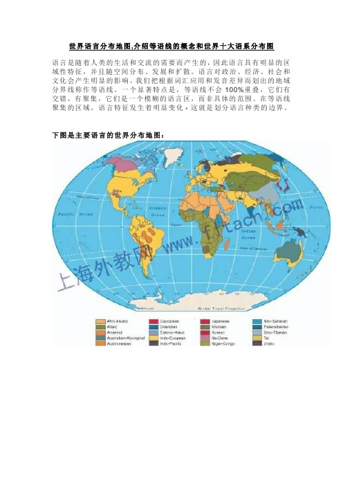 世界语言分布地图