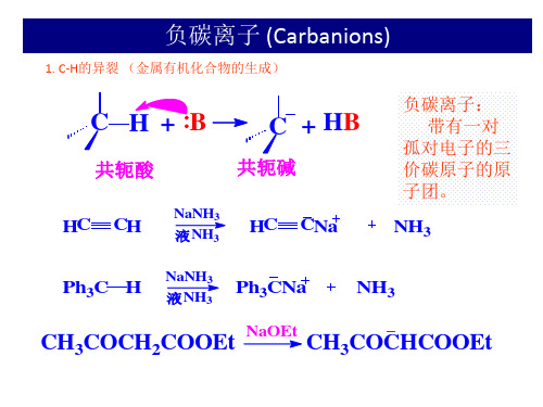 碳负离子简介