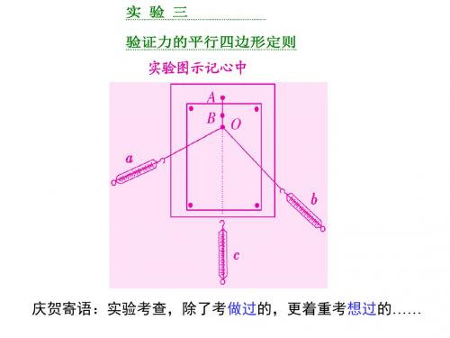 实验三  验证力的平行四边形定则讲解