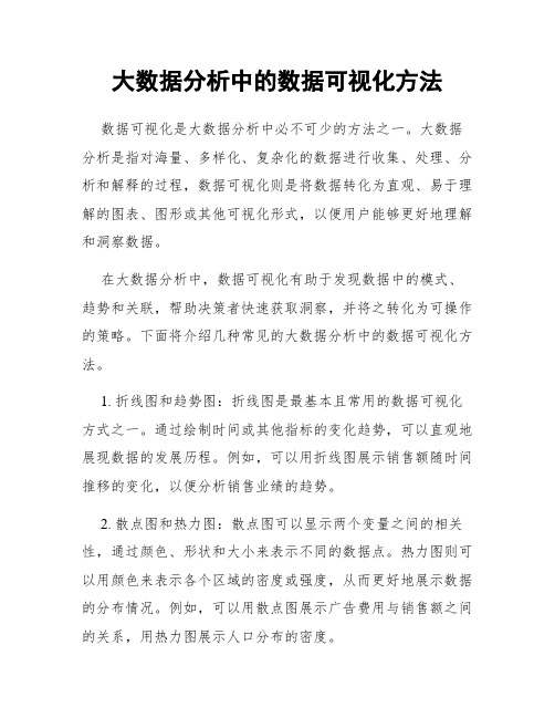 大数据分析中的数据可视化方法