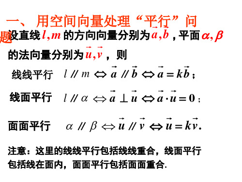 空间向量在立体几何中的应用