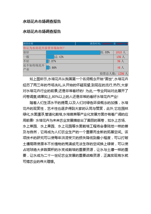 水培花卉市场调查报告