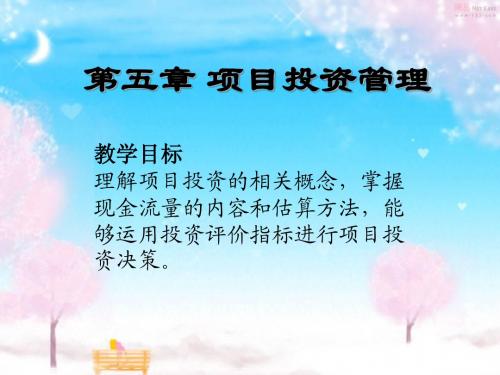 第五章 项目投资管理(new)
