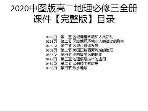 2020中图版高二地理必修三全册课件【完整版】