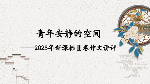 2023年高考新课标2卷语文作文讲评《青年安静的空间》课件